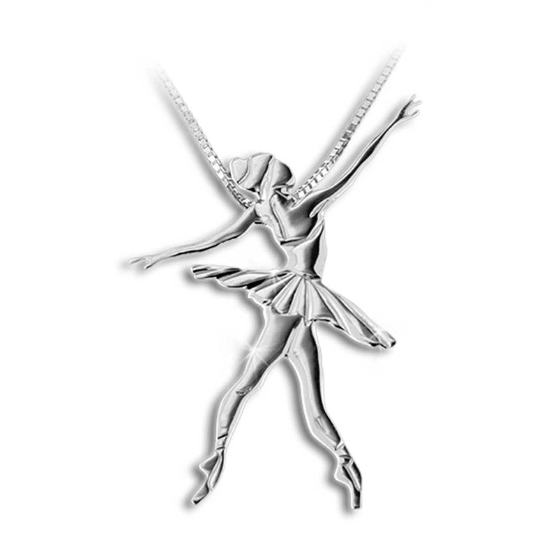 Mikelart Sterling Silver Necklace With Allongé Pendant   - DanceSupplies.com