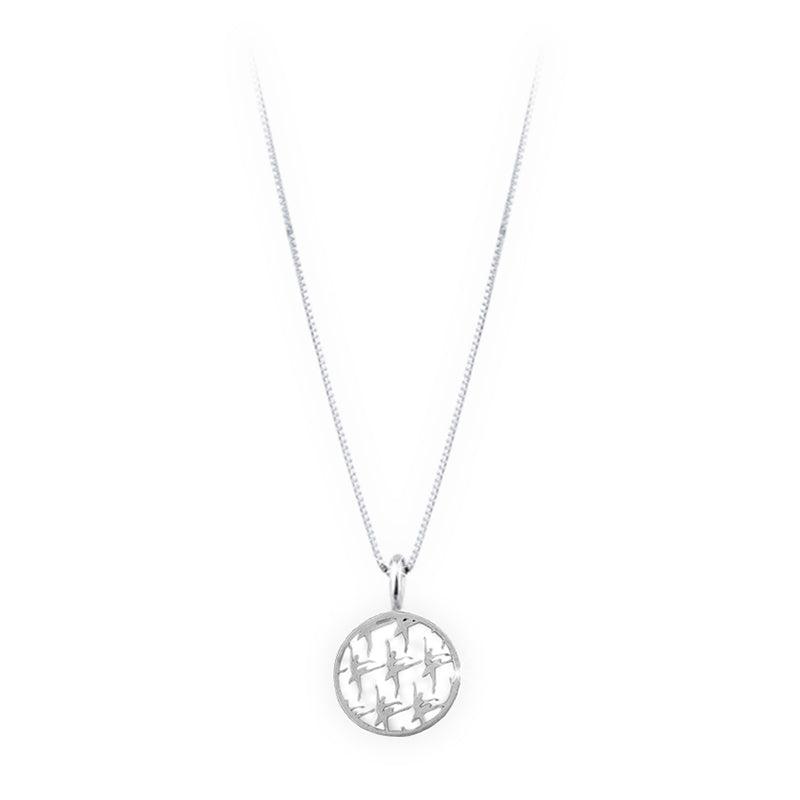 Mikelart Sterling Silver Necklace With Round Arabesque Pendant   - DanceSupplies.com