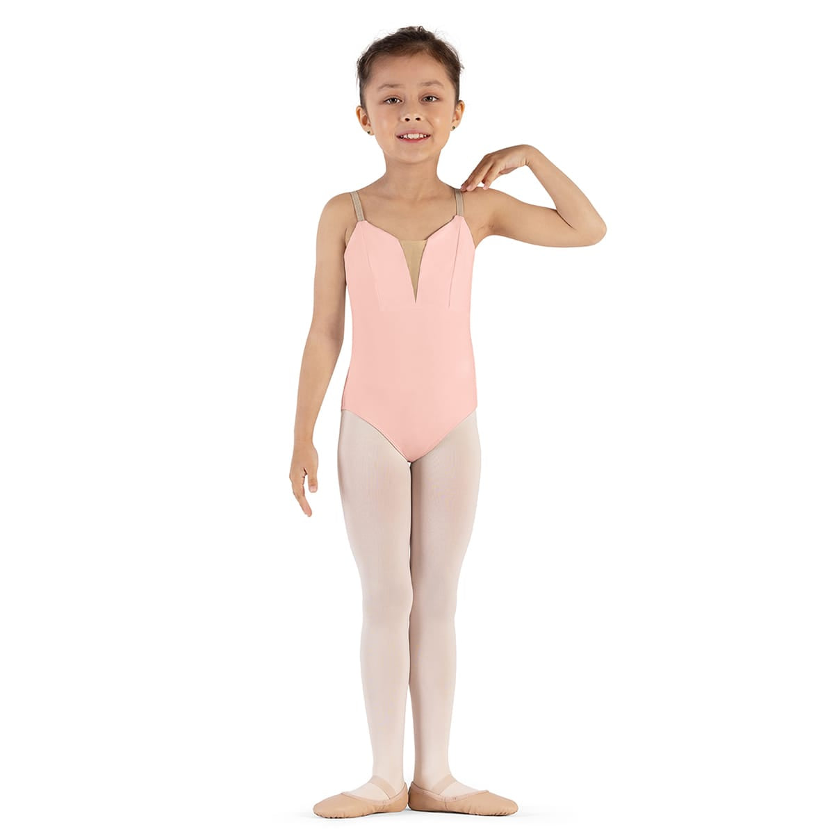 Bloch Girls Opera Camisole Leotard Child 6X-7 Light Pink - DanceSupplies.com