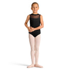 Mirella Girls Celestia Zip Back Leotard Child 6X-7 Black - DanceSupplies.com