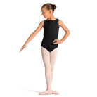Mirella Girls Celestia Boat Neck Leotard Child 6X-7 Black - DanceSupplies.com