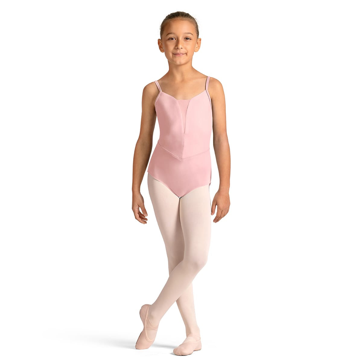 Mirella Girls Celestia Camisole Leotard Child 6X-7 Pink - DanceSupplies.com