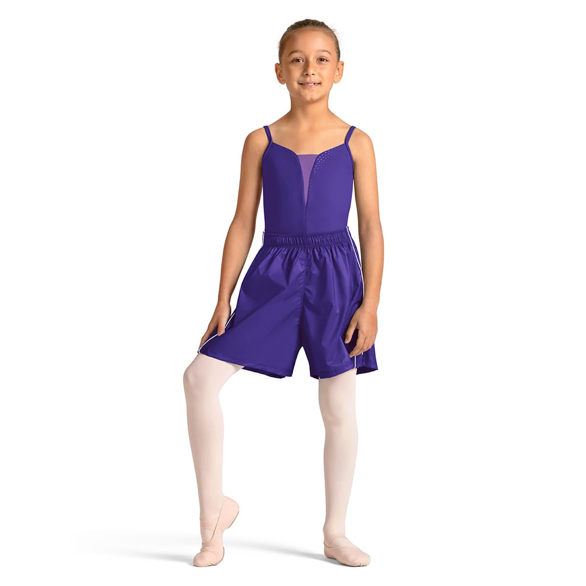 Mirella Child Celestia Ripstop Shorts Child 6X-7 Violet - DanceSupplies.com