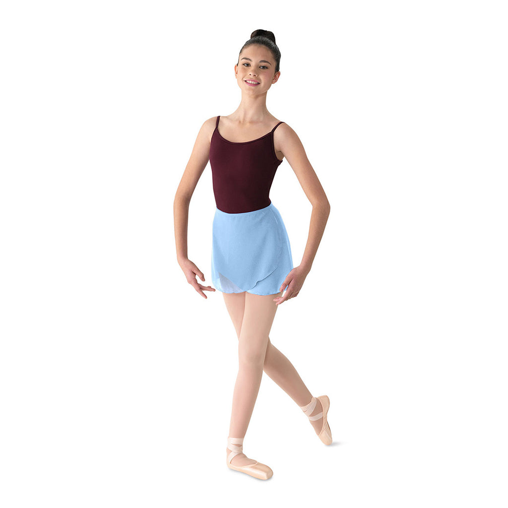 Mirella Georgette Wrap Skirt Light Blue  - DanceSupplies.com