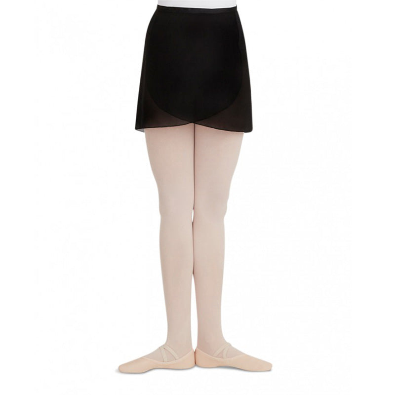 Capezio Adult Georgette Wrap Skirt Adult P/S Black - DanceSupplies.com