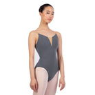 Nikolay Adult Charlotte Leotard Adult XS Dark Grey - DanceSupplies.com