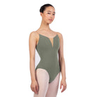 Nikolay Adult Charlotte Leotard Adult XS Olive - DanceSupplies.com