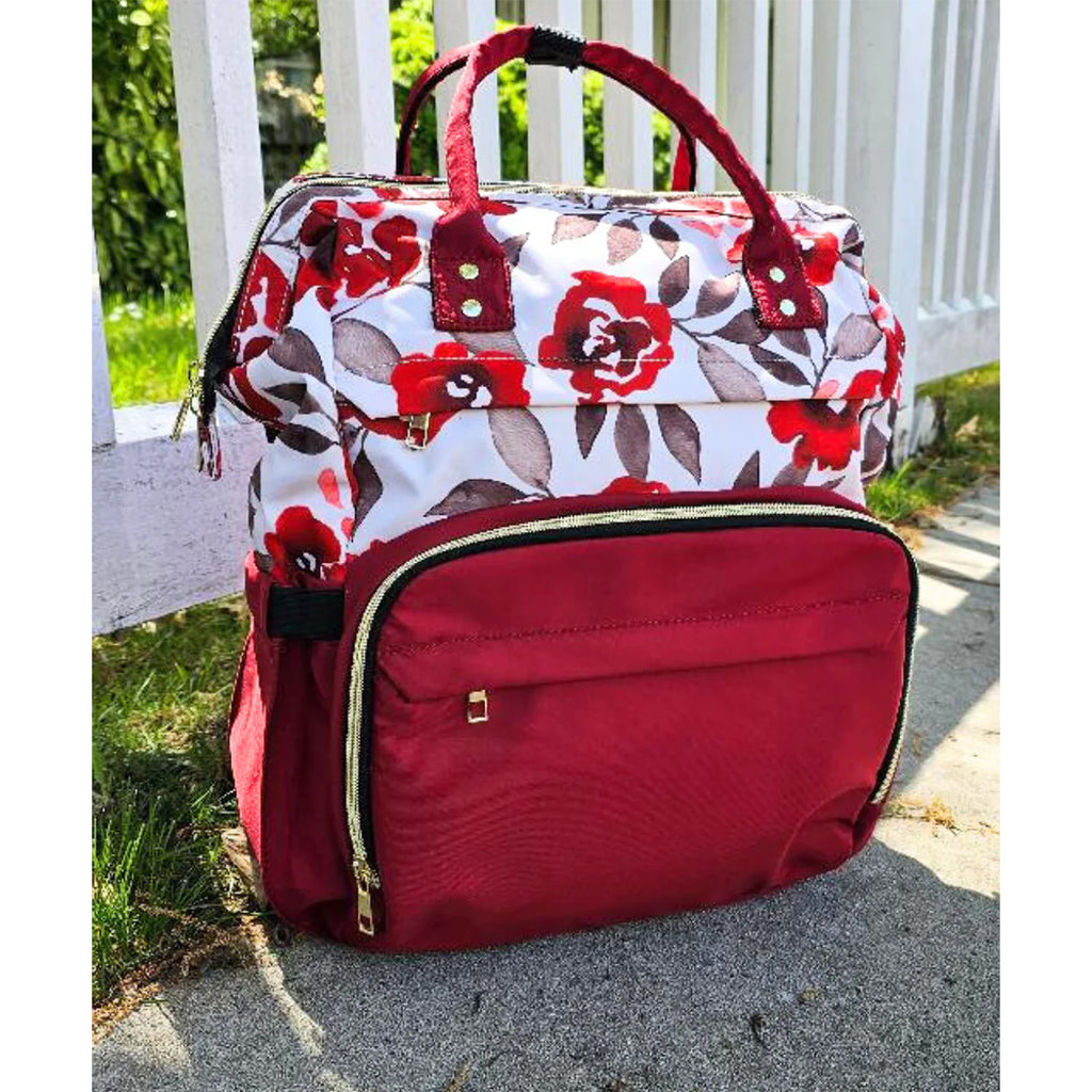 Chic Ballet Backpack - Floral Crimson  - DanceSupplies.com