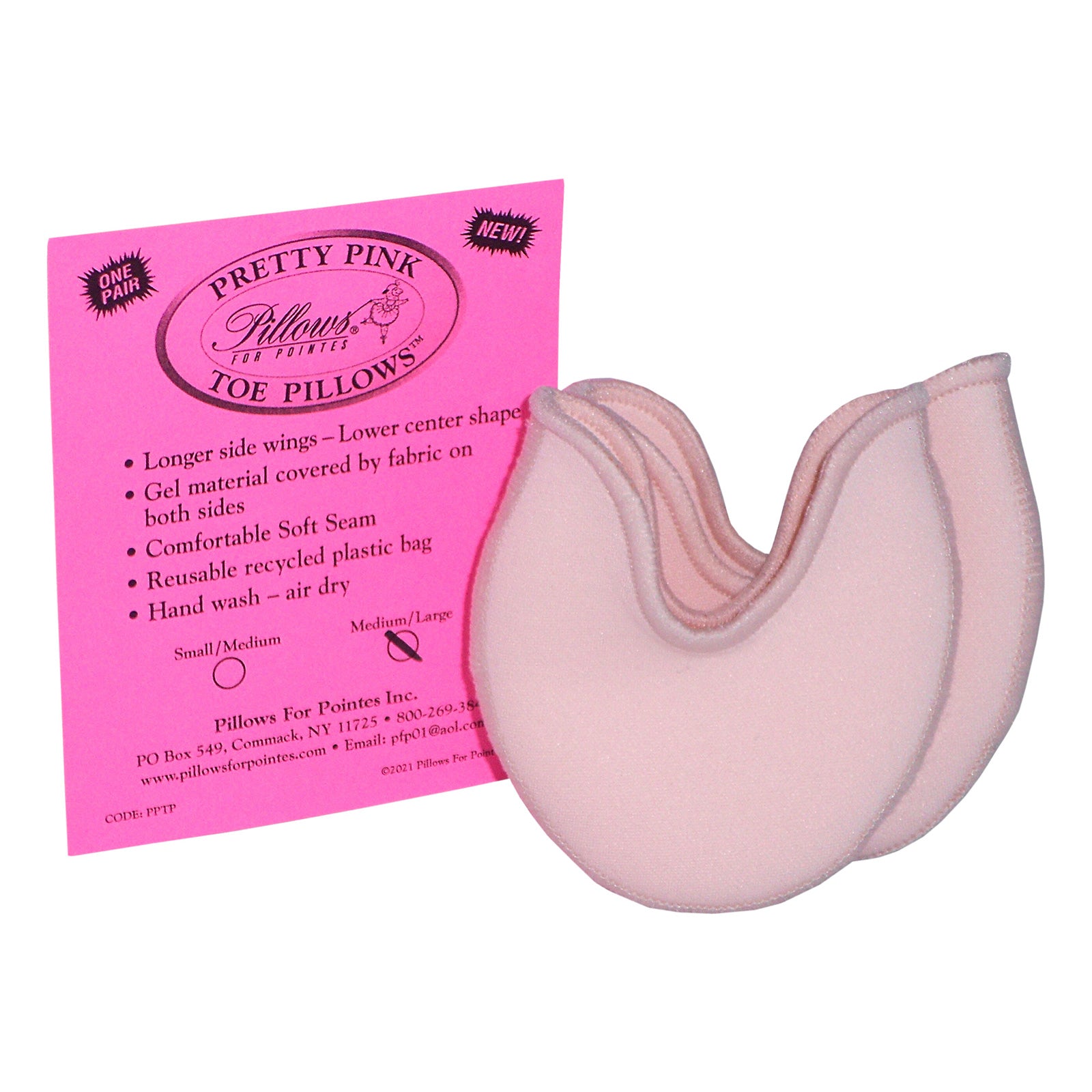 Pillows For Pointes Pretty Pink Toe Pillows Small/Medium - DanceSupplies.com