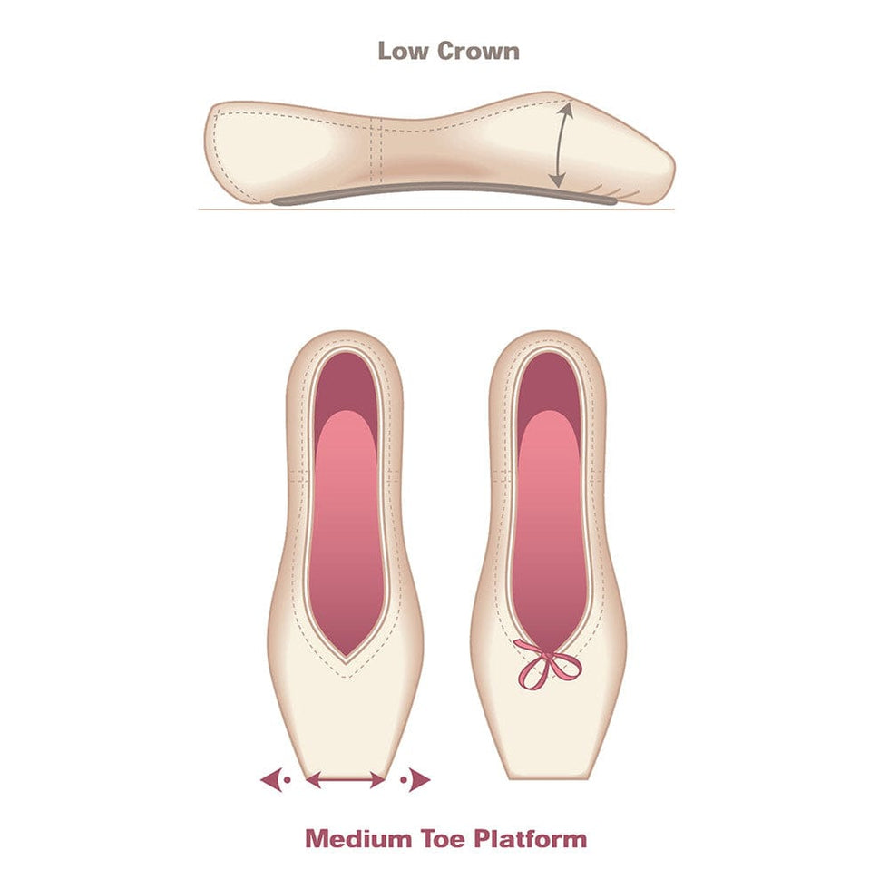 Russian Pointe Reveal Suede Tip Lite Shank