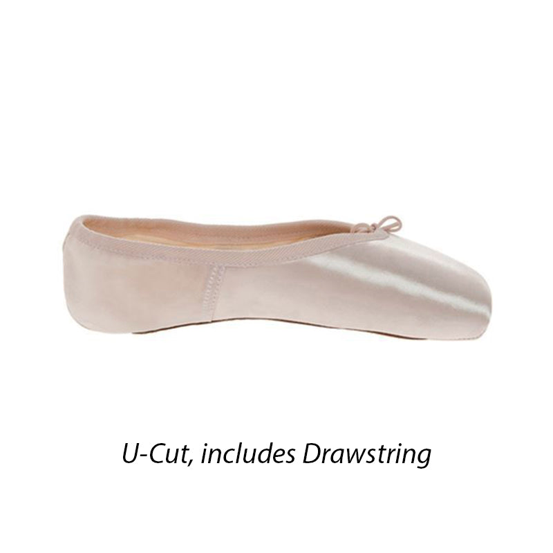 Russian Pointe Almaz U-Cut Drawstring Pointe Shoes - Flexible Medium Shank   - DanceSupplies.com