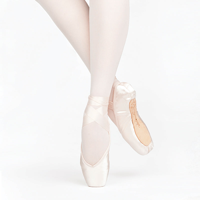 Russian Pointe Encore Pointe Shoes - U-Cut Size 34, Width 1, Vamp 2, Flexible Medium Shank  - DanceSupplies.com