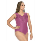 So Danca Adult Amelia Tank Leotard - Curvy Adult XL Mulberry - DanceSupplies.com