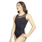 So Danca Adult Pique Turn Tank Leotard Adult P Black - DanceSupplies.com