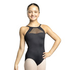 So Danca Child Ronde de Jambe High Neck Leotard Child 6X-7 Black - DanceSupplies.com