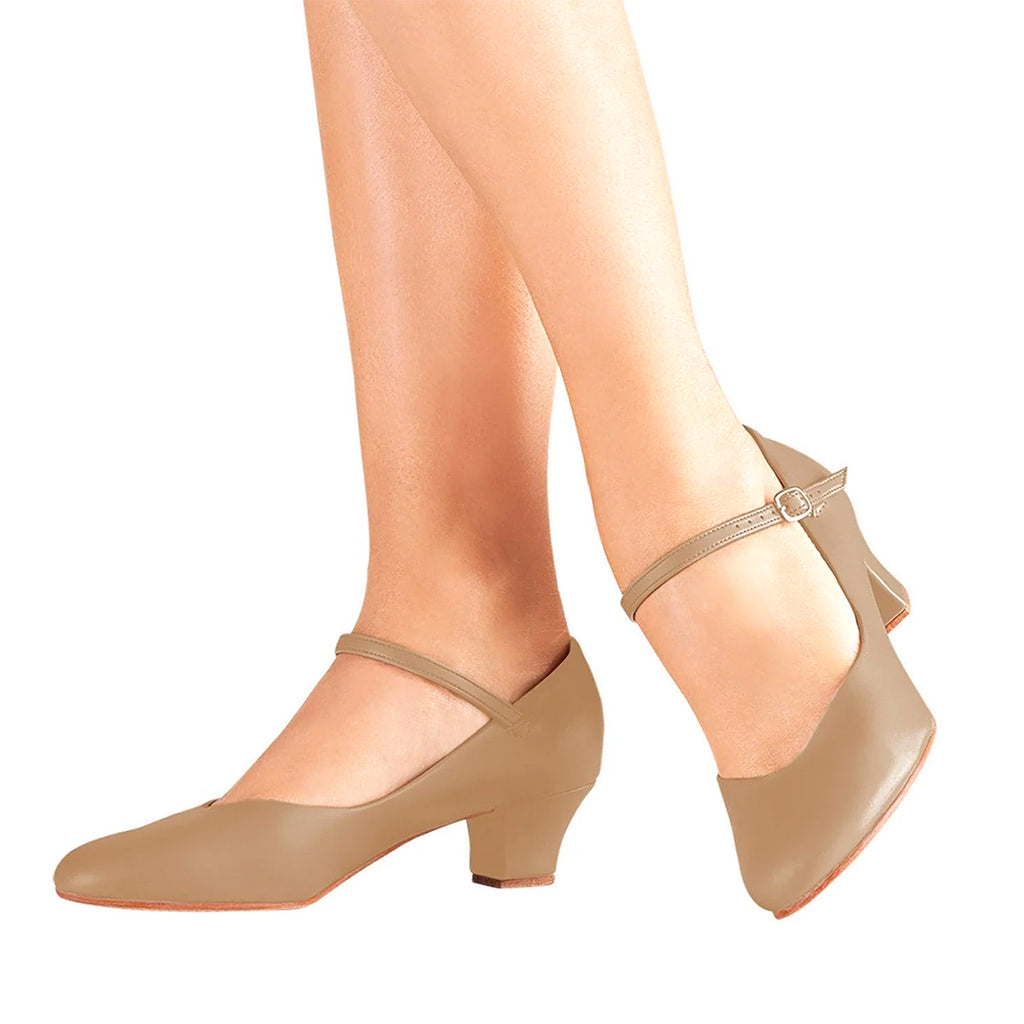 So Danca Celine 1.5" Heel Character Shoes Adult 6 Medium Caramel- DanceSupplies.com
