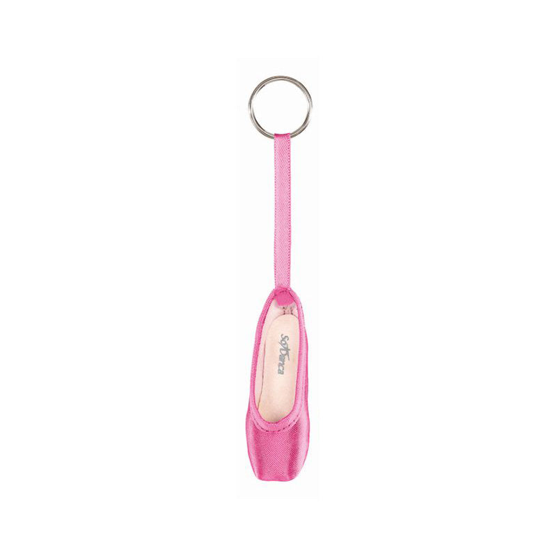 So Danca Mini Pointe Shoe Keychain Hot Pink  - DanceSupplies.com