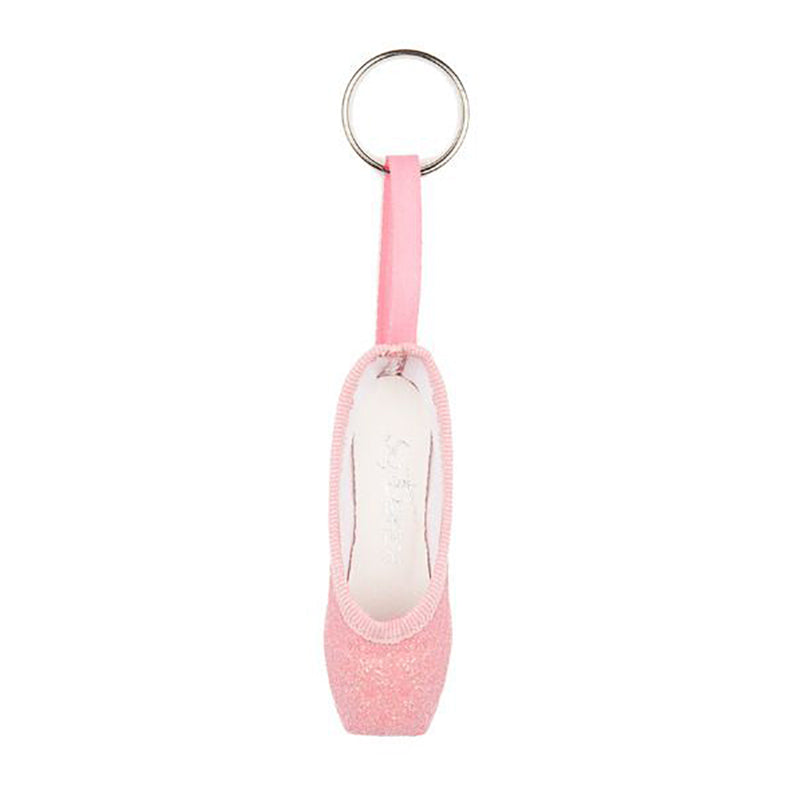 So Danca Glitter Mini Pointe Shoe Keychain So Danca Pink  - DanceSupplies.com