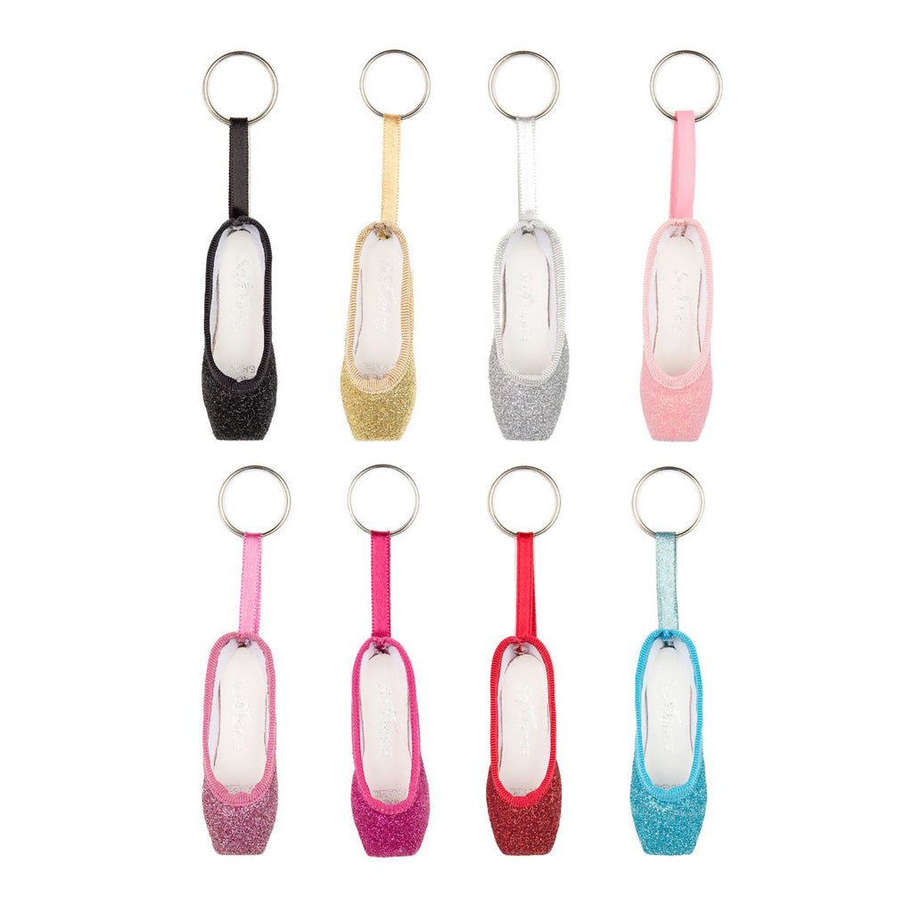 So Danca Glitter Mini Pointe Shoe Keychain   - DanceSupplies.com