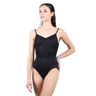 Suffolk Adult Venice V-Front Camisole Leotard Adult P Black - DanceSupplies.com