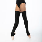 Suffolk 26" Stirrup Legwarmers Black - DanceSupplies.com