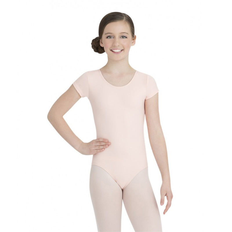 Capezio Child's Short Sleeve Leotard Toddler Ballet Pink - DanceSupplies.com