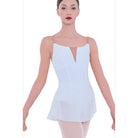 Wear Moi Adult Volante Camisole Dress Adult XS White - DanceSupplies.com