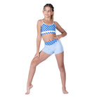 XO Dance Check Me Out Top Child 4-6 Blue Crush - DanceSupplies.com