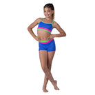 XO Dance Triple Threat Top Child 4-6 Blue Monster - DanceSupplies.com