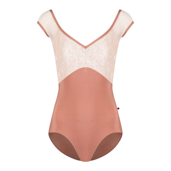 Yumiko Elli Cap Sleeve Leotard - Rosewood | DanceSupplies.com